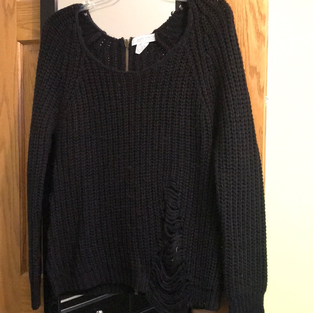 Black knit sweater